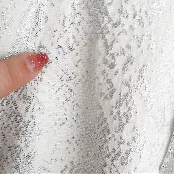 7 For All Mankind Silver Snake Embossed Jeans - Picture 5 of 9